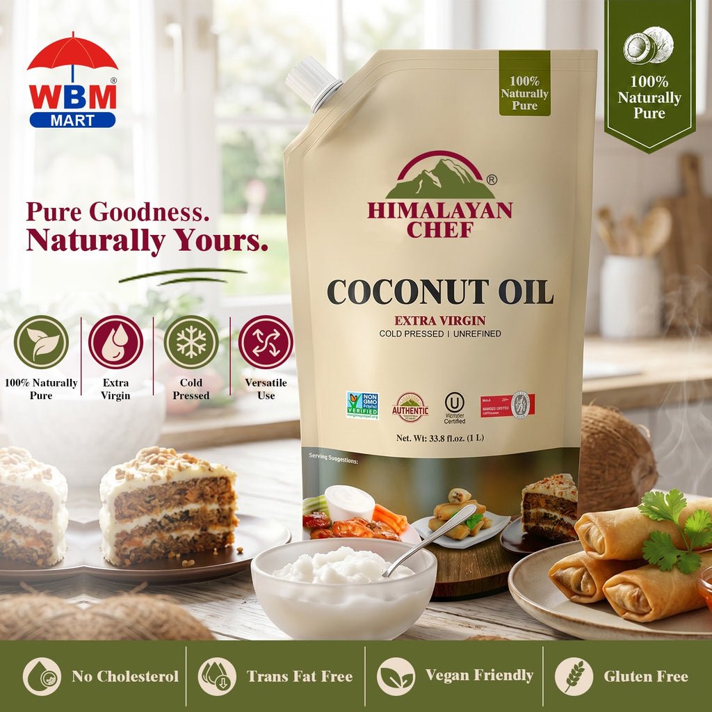 Gluten Free Coconut Oil - 2.2 lbs (1 Ltr) | Himalayan Chef