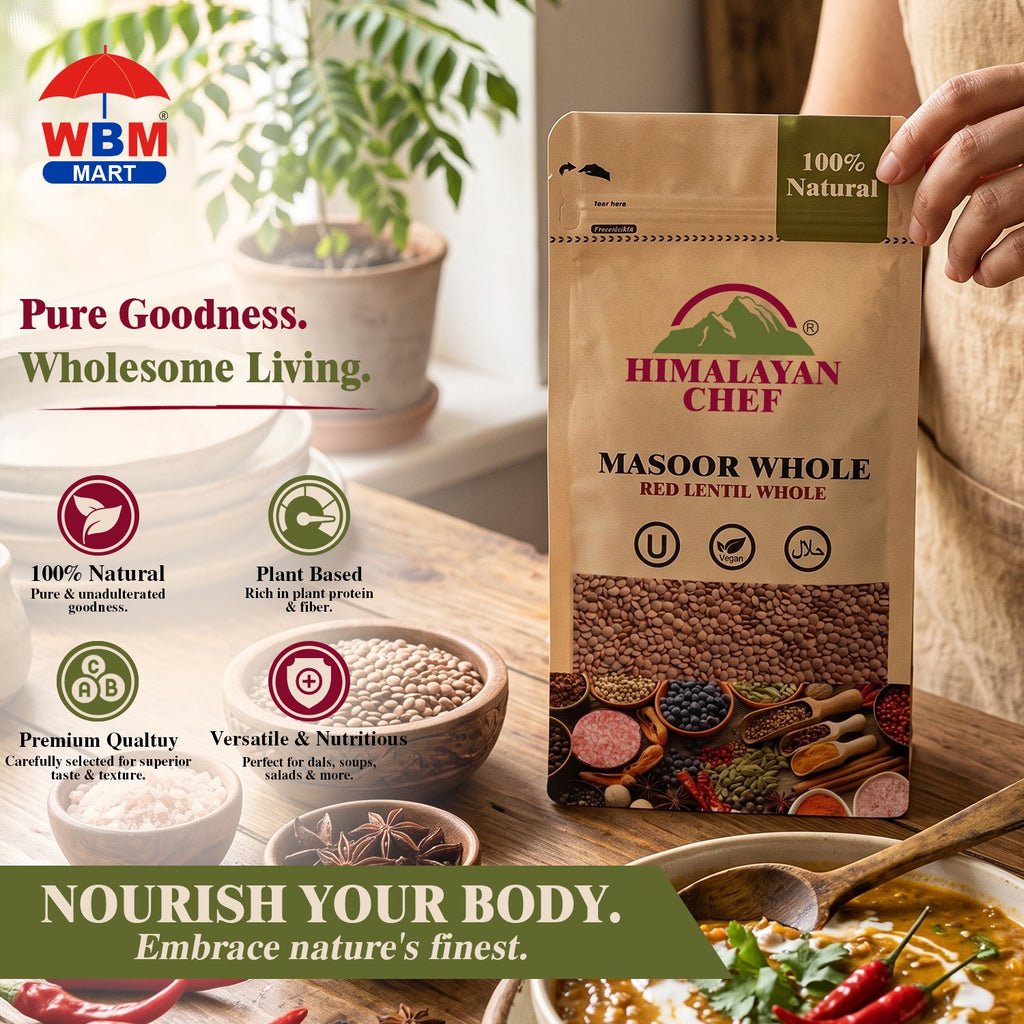 Gluten Free Masoor Whole - 1 lbs (454g) | Himalayan Chef