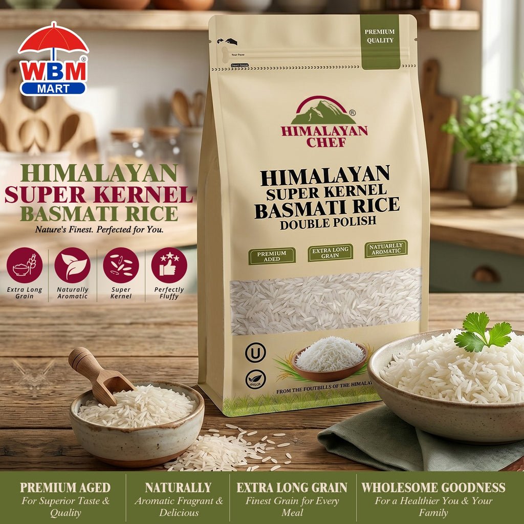 Gluten Free Super Kernel Basmati Rice Old - Double Polish - 10 lbs (4500g) | Himalayan Chef